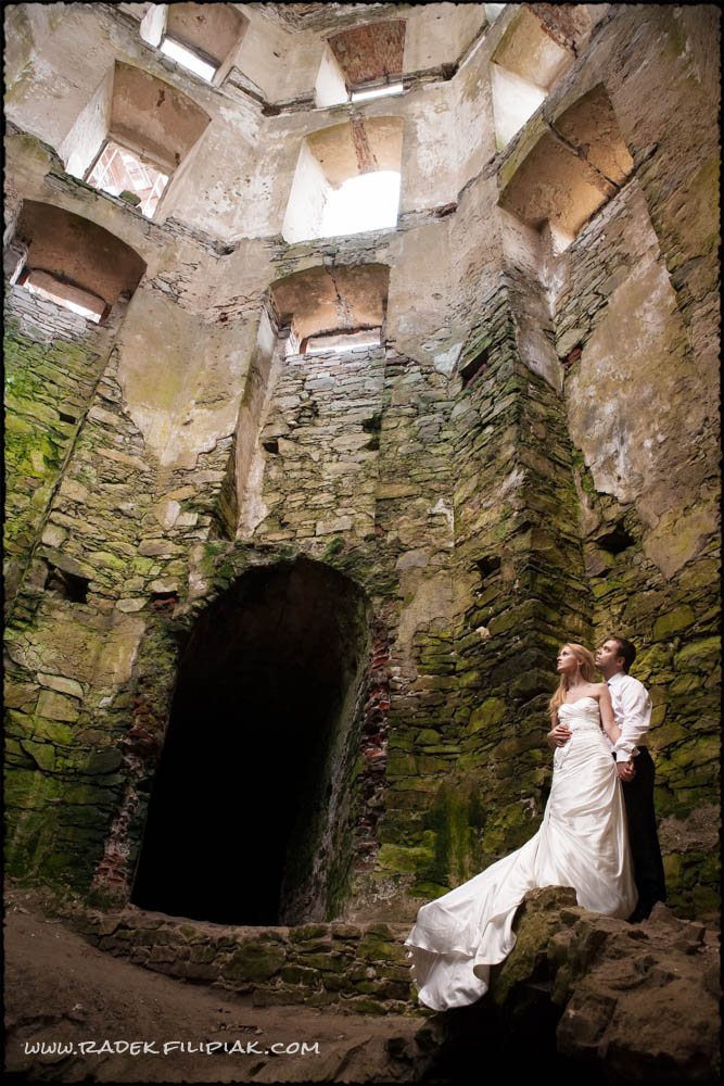 sesja ślubna na zamku Krzyżtopór