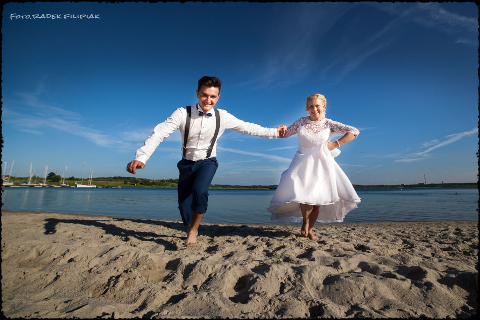 sesja ślubna nad jeziorem tarnobrzeskim